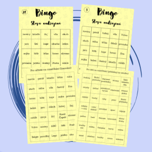 Bingo - slova nadřazená - žlutá