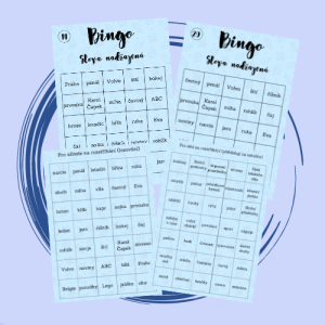 Bingo - slova nadřazená - modrá