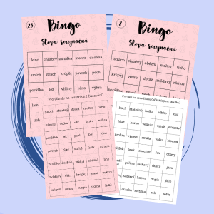 Bingo - slova souznačná - růžová