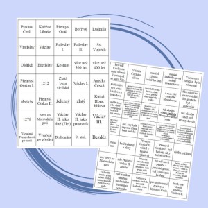 Bingo kartičky - Český stát - Přemyslovci
