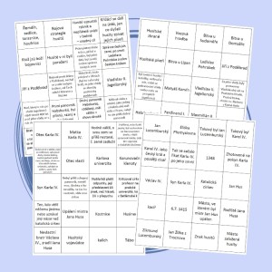 Bingo kartičky - Jan Lucemburský - Habsburkové
