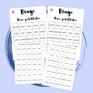 Bingo - slova protikladná - čb bez vzoru