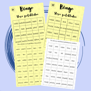 Bingo - slova protikladná - žlutá