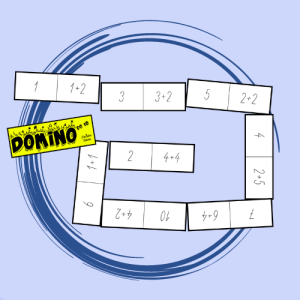 Domino žluté - sčítání a odčítání do 10