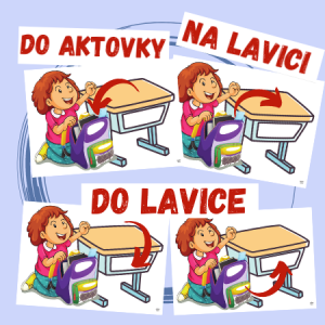 Na lavici x do aktovky (červené)