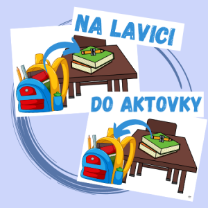 Na lavici x do aktovky (modré, červené - mix)