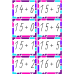 Flashcards - sčítání a odčítání do 20 v druhé desítce s výsledky (barevný rámeček)
