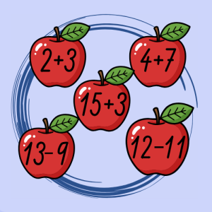 Jablíčka +, - do 20