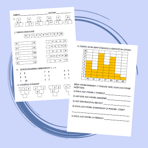 Pololetní písemná práce z matematiky - 1. třída